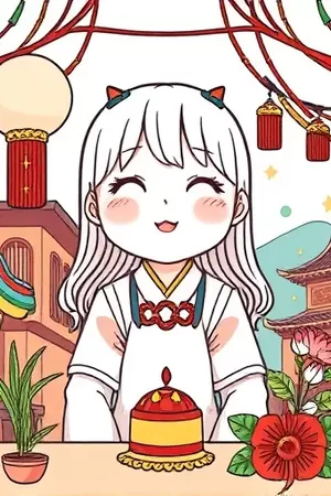 长街灯火通明漫画封面，深夜长街上连成一线的小店灯牌